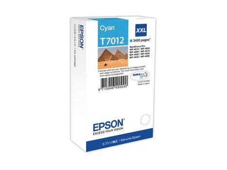 EPSON Tintenpatrone XXL cyan T 701 WorkForce Pro T 7012 (C13T70124010)