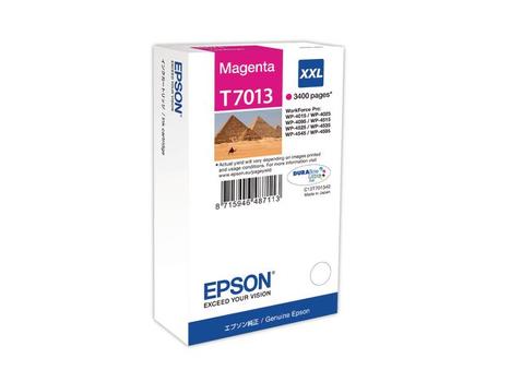 EPSON n Ink Cartridges,  DURABrite" Ultra, T7013, Pyramids, Singlepack,  1 x 34.2 ml Magenta, High, XXL (C13T70134010)