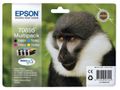 EPSON n Ink Cartridges, DURABrite" Ultra, T0895, Monkey, Multipack, 1 x 5.8 ml Black, 1 x 3.5 ml Yellow, 1 x 3.5 ml Cyan, 1 x 3.5 ml Magenta