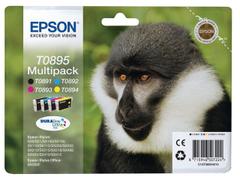 EPSON n Ink Cartridges, DURABrite" Ultra, T0895, Monkey, Multipack, 1 x 5.8 ml Black, 1 x 3.5 ml Yellow, 1 x 3.5 ml Cyan, 1 x 3.5 ml Magenta