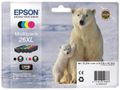 EPSON n Ink Cartridges,  Claria" Premium Ink, 26XL, Polar bear, Multipack,  1 x 9.7 ml Magenta, 1 x 12.2 ml Black, 1 x 9.7 ml Yellow, 1 x 9.7 ml Cyan