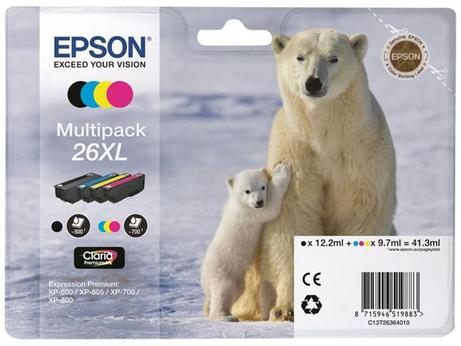 Epson 26XL Multipack - 4-pack - XL - svart, gul, cyan, magenta - original - blekkpatron (C13T26364010)