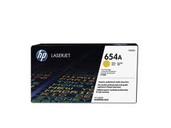 HP Original HP 654A LaserJet-tonerpatron, gul