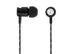 STREETZ in-ear hörlurar med tygklädd kabel, 1,2m kabel, svart