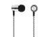 STREETZ in-ear hörlurar med tygklädd kabel, 1,2m kabel, silver