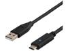DELTACO USB 2.0 kabel, Typ C - Typ A hane, 2m, svart