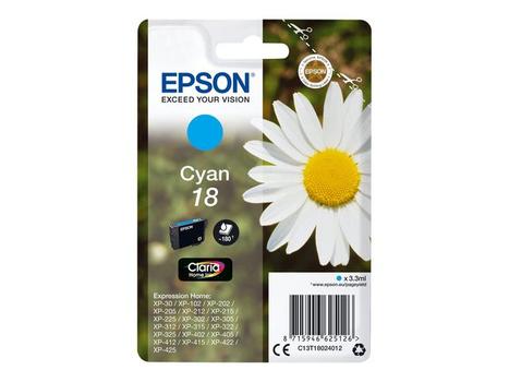 EPSON HOME INK CLARIA CYAN 18 INK (C13T18024012)