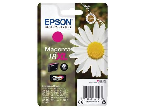 EPSON n Ink Cartridges,  Claria" Home Ink, 18XL, Daisy, Singlepack,  1 x 6.6 ml Magenta, RF+AM (C13T18134022)
