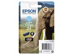 EPSON 24 ink cartridge light cyan standard capacity 5.1ml 360 pages 1-pack blister without alarm