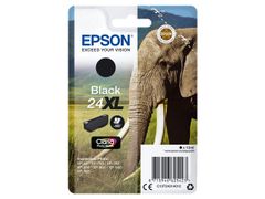 EPSON 24XL ink cartridge black high capacity 10ml 500 pages 1-pack blister without alarm (C13T24314012)