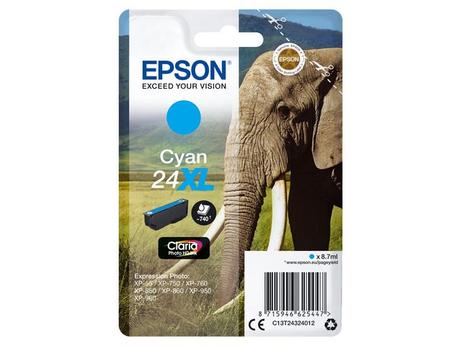 Epson 24XL - XL - cyan - original - blekkpatron (C13T24324012)