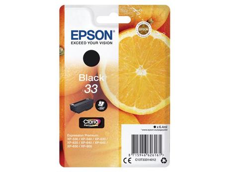 Epson 33 - svart - original - blekkpatron (C13T33314022)