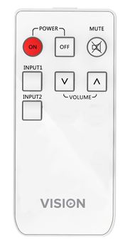 VISION Spare TC3-AMP Remote Control - Battery CR2025 3V Li-Mn (not included) - shares IR codes with SP-1200P, SP-1400P, SP-1800P, SP-1800PBT,  CS-1600P, CS-1800P, AV-1700, AV-1800, TC2-AMP3,  TC2-AMP4, (TC3-AMP RC $DEL)