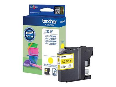 BROTHER INK CARTRIDGE YELLOW 260 PAGES FOR MFC-J880DW SUPL (LC221Y)