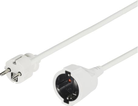DELTACO Power Cord | Extension cord | CEE 7/7 - CEE 7/4 | 5m | White (DEL-119C)