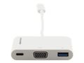 KRAMER ADC-U31C/M1 | Male/Female Adapter | USB-C - USB-C, VGA, USB-A | Max 1920x1200 | White | 15cm