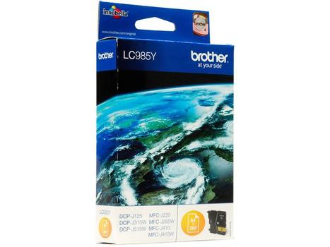BROTHER LC985Y - Yellow - original - ink cartridge - for Brother DCP-J125, DCP-J140, DCP-J315, DCP-J515, MFC-J220, MFC-J265, MFC-J410, MFC-J415 (LC985Y)