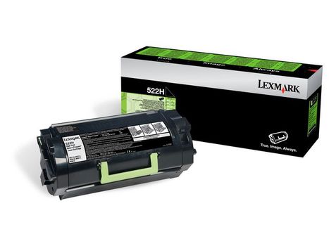 LEXMARK 522H Black Toner Cartridge 25K pages - 52D2H00 (52D2H00)