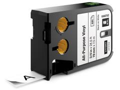DYMO XTL Universal vinyl tape Sort/Hvid 19mm