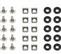 DELTACO skruvar för chassie/ FDD/ HDD + spacer för moderk., 10/ 50-pack