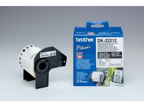 Brother P-Touch DK-22212 white continue length film 62mm x 15.24m (DK22212)