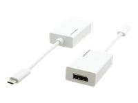 KRAMER ADC-U31C/ DPF | Male/ Female Adapter | USB-C - DisplayPort | Max 3840x2160 60Hz 4:4:4 | Vit | 20cm (99-97210002)