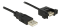 DELOCK Cable USB 2.0 Type-A male > USB 2.0 Type-A female panel-mount 0.5 m