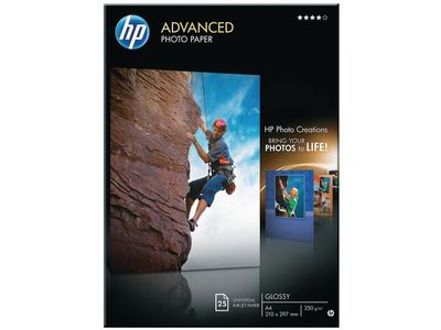 HP Advanced fotopapir,  glanset, 25 ark/ A4/ 210 x 297 mm (Q5456A)