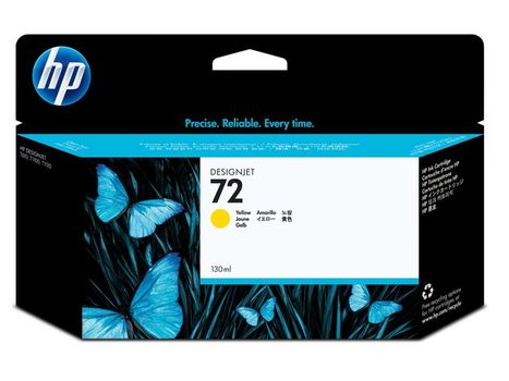 HP 72 - C9373A - 1 x Yellow - Ink cartridge - For DesignJet T1100, T1120, T1200, T1300, T2300, T610, T620, T770, T790, T795 (C9373A)