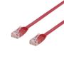 DELTACO Flat TP Cable Cat6 30cm Red