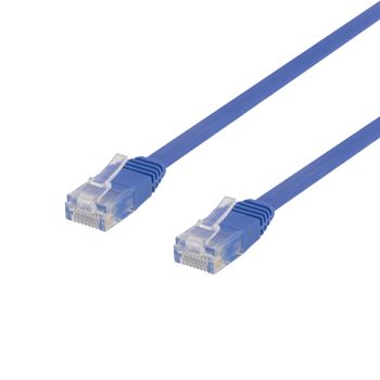 DELTACO Flat TP Cable Cat6 1m Blue (TP-61B-FL)