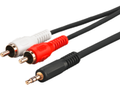 MICROCONNECT 3.5mm - 2xRCA 1.5m Gold