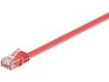 MICROCONNECT CAT6 UTP 1M FLAT CABLE RED