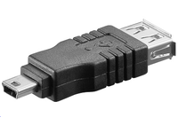 MICROCONNECT Adapter USB A-B 5pin mini F-M (USBAFBMINI)