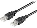 MICROCONNECT USB2.0  A - A 0,5m. M-M, BLACK