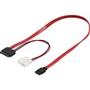 DELTACO Serial ATA cable Red 50cm