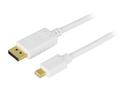 DELTACO Kbl DisplayPort till Mini DP, 20-pin ha-ha, 3m vit