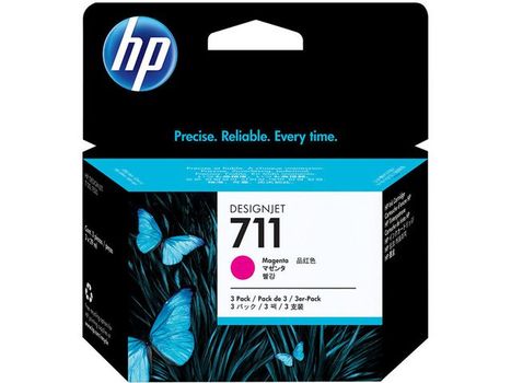 HP 711 original ink cartridge magenta standard capacity 3-pack (CZ135A)