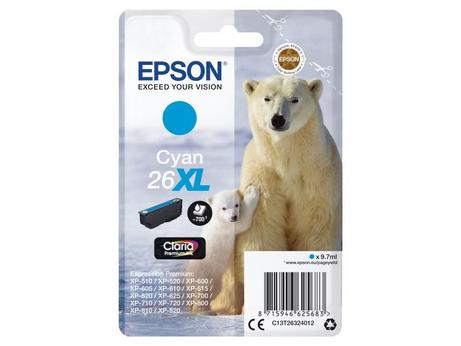 Epson 26XL - XL - cyan - original - blekkpatron (C13T26324012)