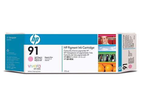 HP 91 775 ml ljus magenta pigmentbläckpatron,  3-pack (C9487A)
