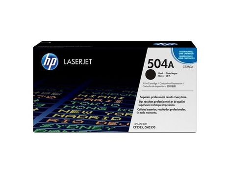 HP 504A Colour LaserJet original toner cartridge black standard capacity 5.000 pages 1-pack ColorSphere (CE250A)