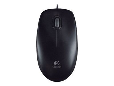 LOGITECH B100 Optical Mouse - Black - Mus - Optisk - 3 knapper - Sort (910-003357)