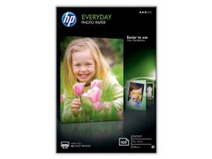HP Everyday Photo Paper - Glossy - 8 mil - 100 x 150 mm - 200 g/m² - 100 sheet(s) photo paper - for ENVY 50XX, 76XX, ENVY Inspire 7920, Officejet 52XX, 80XX, Photosmart B110, Wireless B110