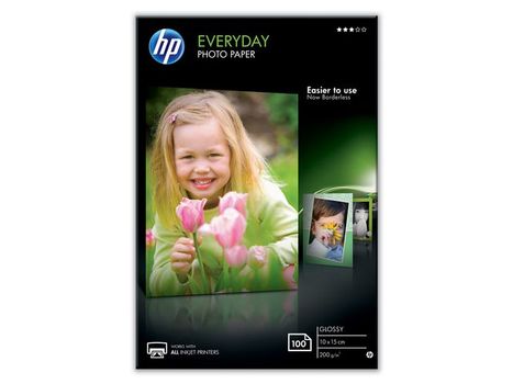 HP Everyday glanset fotopapir – 100 ark/10 x 15 cm (CR757A $DEL)