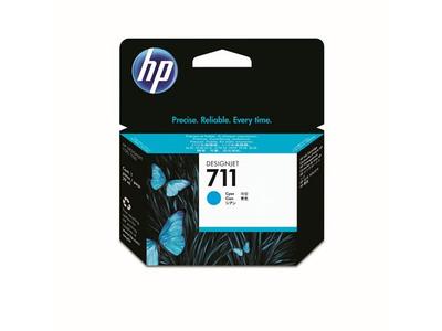 HP 711 / CZ130A Cyan Ink - Blækpatron Cyan (CZ130A)
