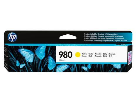 HP 980 - D8J09A - 1 x Yellow - Ink cartridge - For Officejet Enterprise Color Flow X585z, X555dn, X555xh, X585dn, X585f (D8J09A)
