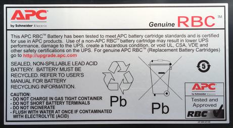 APC Replacement Battery Cartridge #7 - UPS-batteri - blysyre (RBC7)