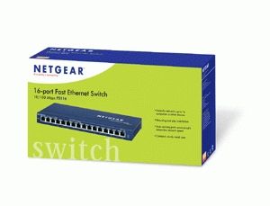NETGEAR Fast Ethernet autosensing Switch 16xRJ45 10/100 16port external power supply Lifetime Warranty (EN) (FS116GE)