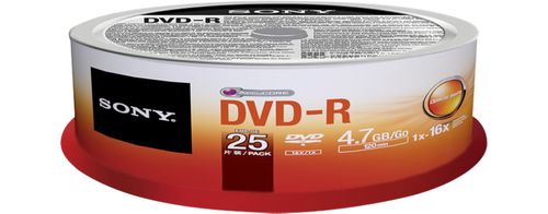 SONY DVD-R 4.7 120 MIN SPINDEL 25-PACK NS (25DMR47SP)