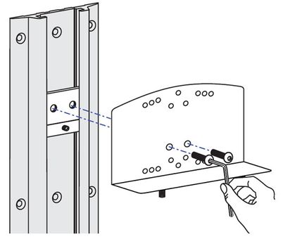 ERGOTRON BRACKET TO MOUNT A PERIPHERAL TO A WALL TRACK IN (60-156-00)